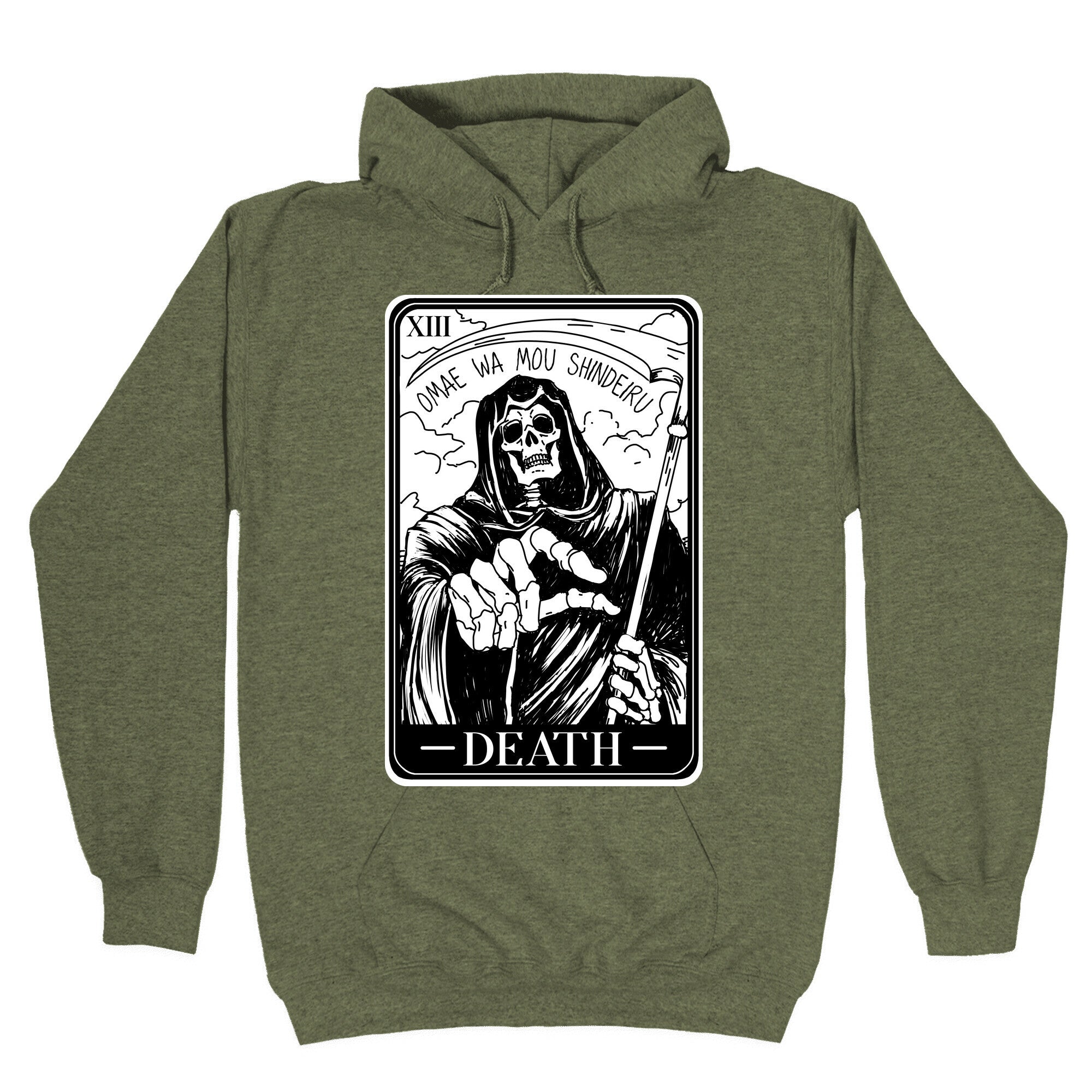 Omae Wa Mou Shindeiru Death Tarot Card Hoodie